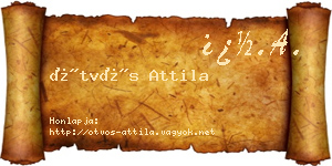 Ötvös Attila névjegykártya